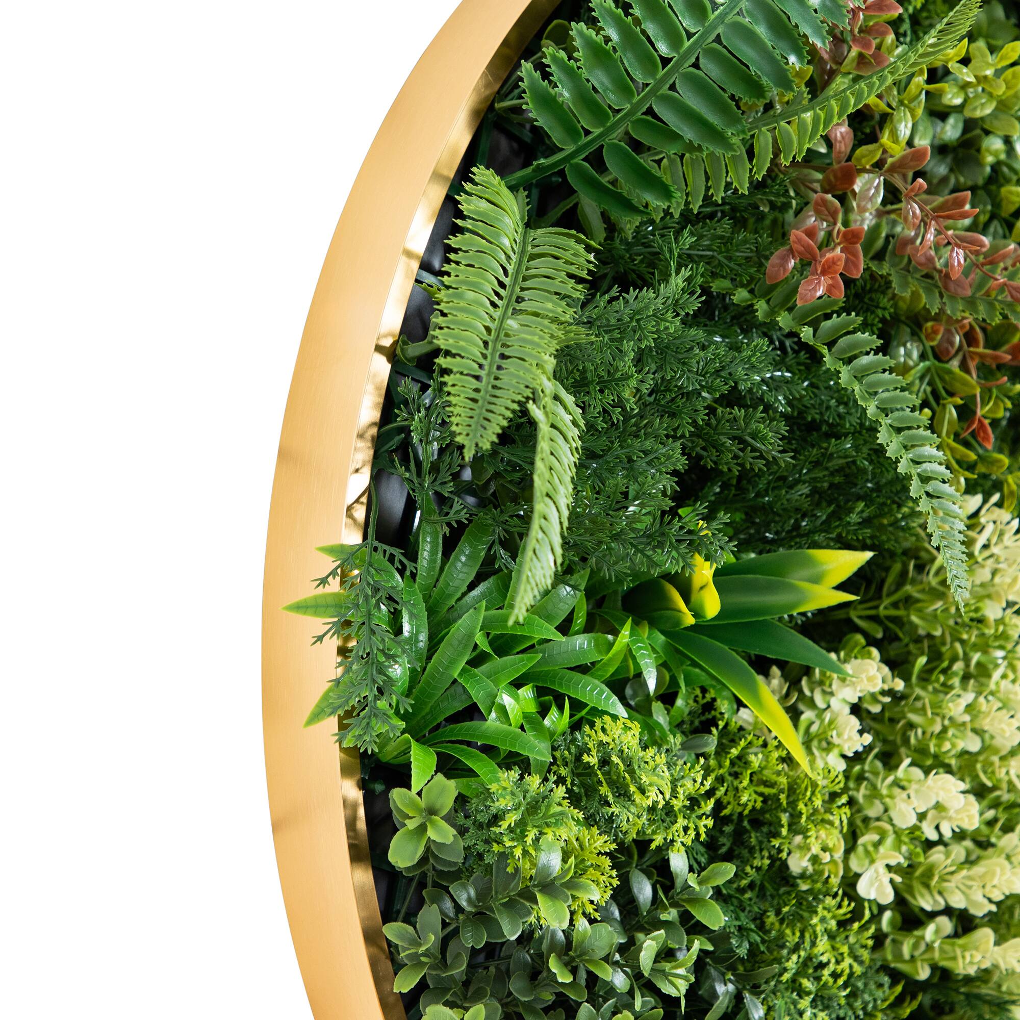 20" Framed Queensland Rainforest Artificial Living Wall Art Panel